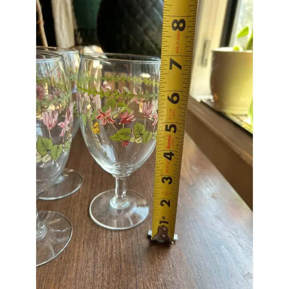 Set of 3 Portmeirion Botanic Garden Footed Iced Teas 16 oz / 7